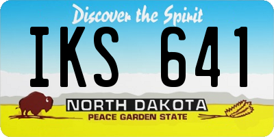 ND license plate IKS641