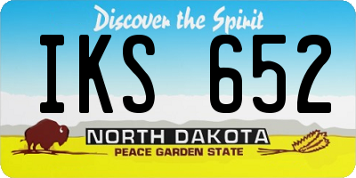 ND license plate IKS652