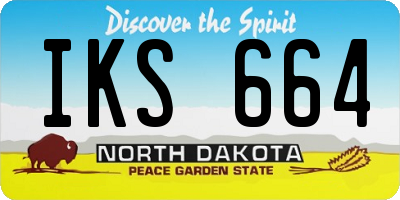 ND license plate IKS664