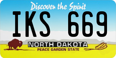 ND license plate IKS669