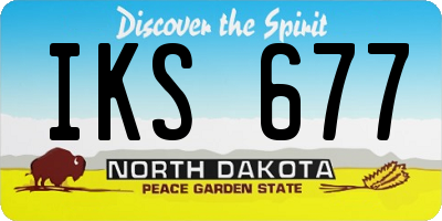 ND license plate IKS677
