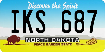 ND license plate IKS687
