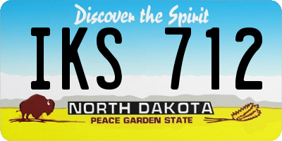 ND license plate IKS712
