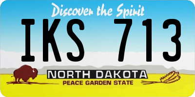 ND license plate IKS713