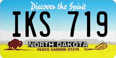 ND license plate IKS719