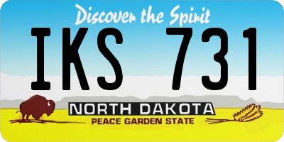 ND license plate IKS731