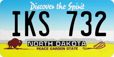 ND license plate IKS732
