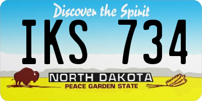 ND license plate IKS734