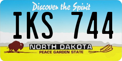 ND license plate IKS744