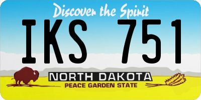 ND license plate IKS751