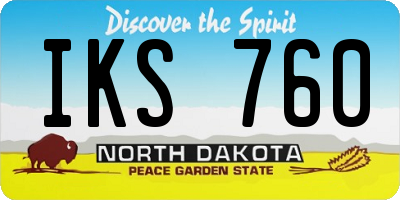 ND license plate IKS760
