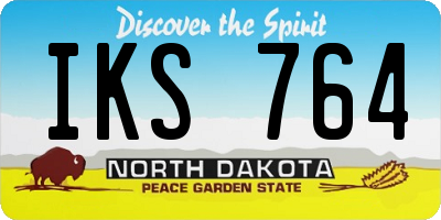 ND license plate IKS764