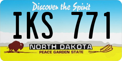 ND license plate IKS771