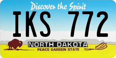 ND license plate IKS772