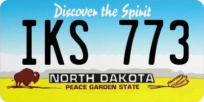 ND license plate IKS773