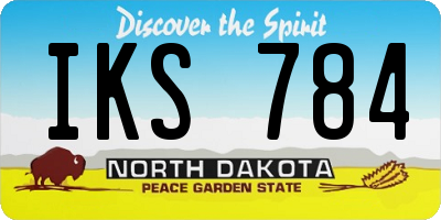 ND license plate IKS784