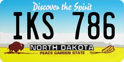 ND license plate IKS786