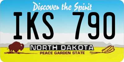 ND license plate IKS790