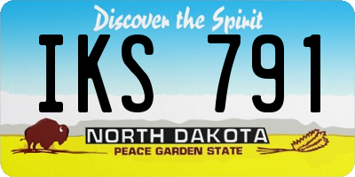 ND license plate IKS791