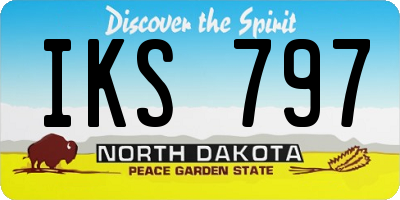 ND license plate IKS797