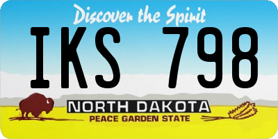 ND license plate IKS798