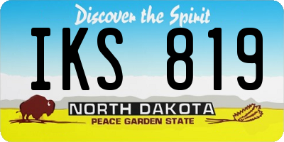 ND license plate IKS819