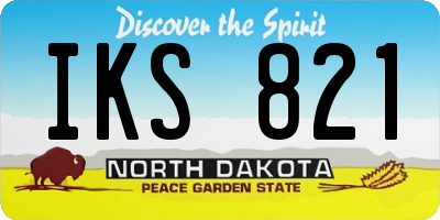 ND license plate IKS821