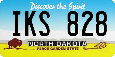 ND license plate IKS828