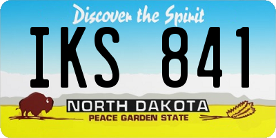 ND license plate IKS841