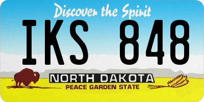 ND license plate IKS848