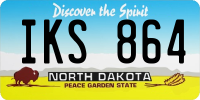 ND license plate IKS864