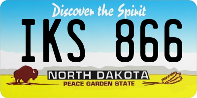 ND license plate IKS866