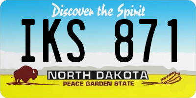 ND license plate IKS871