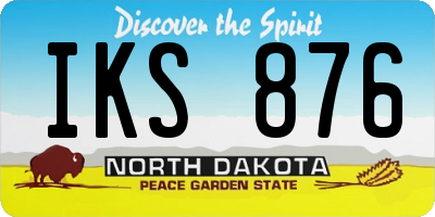 ND license plate IKS876