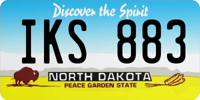 ND license plate IKS883