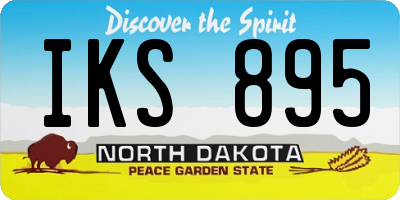 ND license plate IKS895