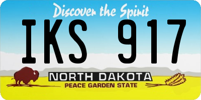 ND license plate IKS917