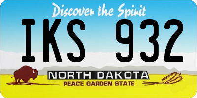 ND license plate IKS932