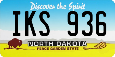 ND license plate IKS936