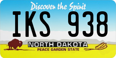 ND license plate IKS938