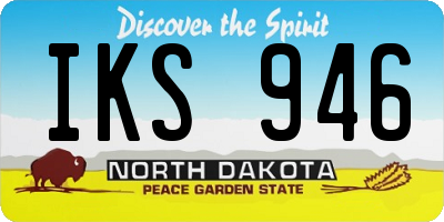 ND license plate IKS946