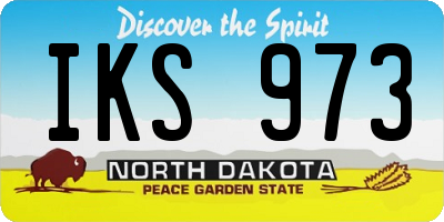 ND license plate IKS973