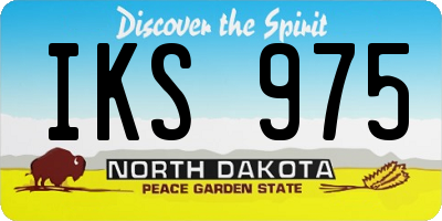 ND license plate IKS975