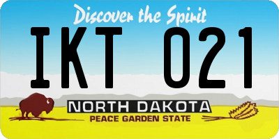 ND license plate IKT021