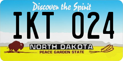ND license plate IKT024