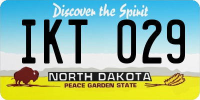 ND license plate IKT029
