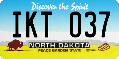 ND license plate IKT037