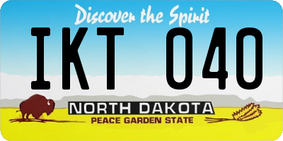 ND license plate IKT040