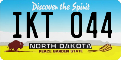 ND license plate IKT044