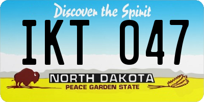 ND license plate IKT047